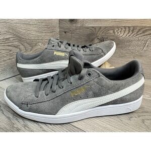Puma Vikky Classic Gray Suede Sneakers Casual Fashion Walking Shoes Womens 8.5
